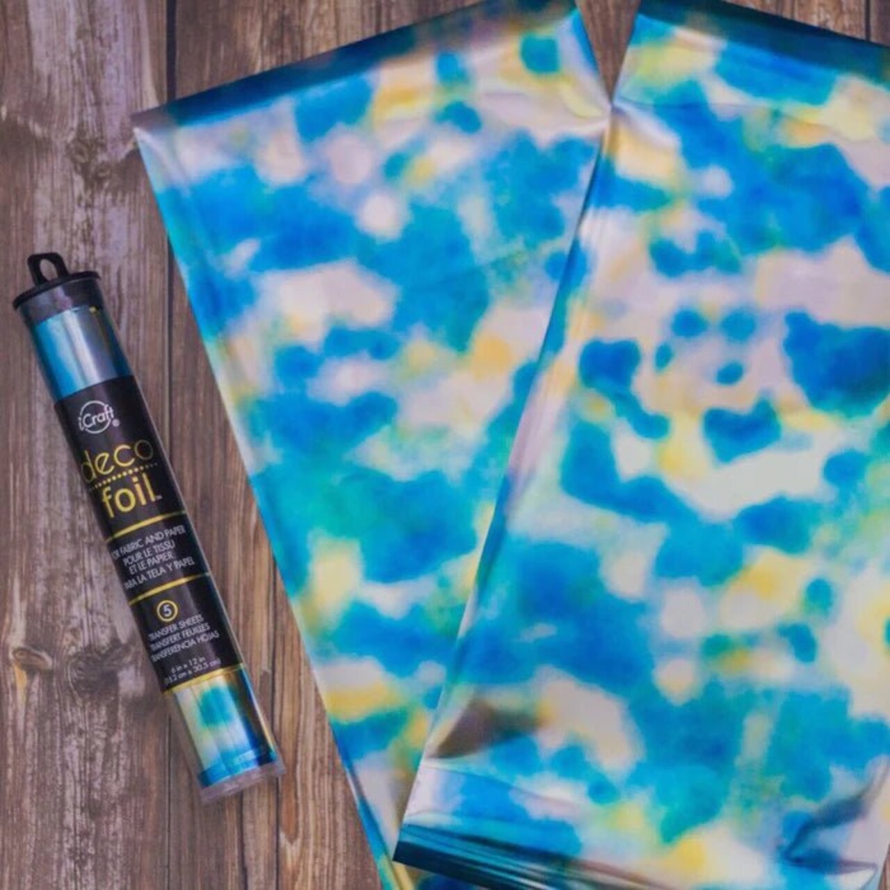 iCraft Deco Foil Transfer Sheets - Lapis Watercolor - Clearance
